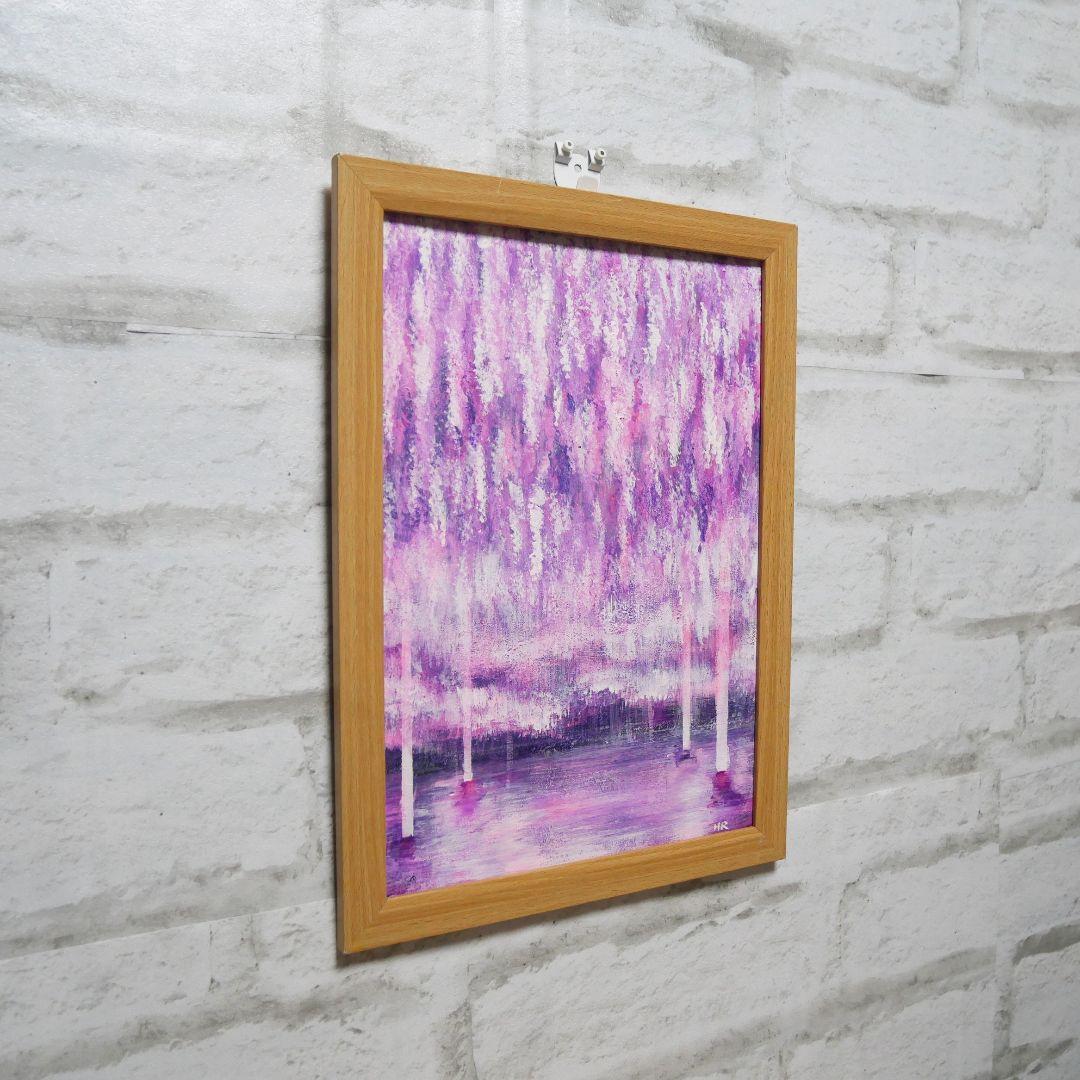 油絵 絵画 【癒やしの藤】