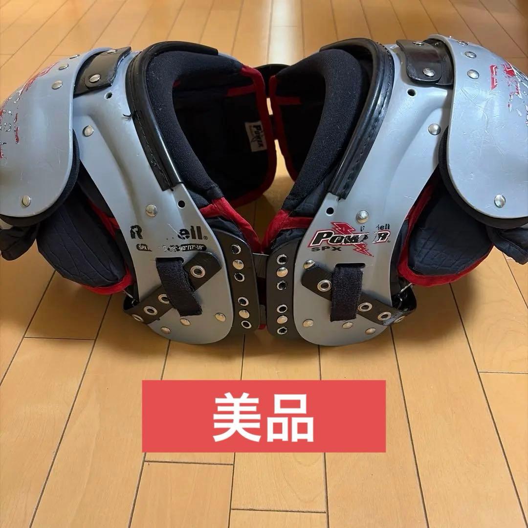 Power SPX ショルダーパッド シルバー/レッド