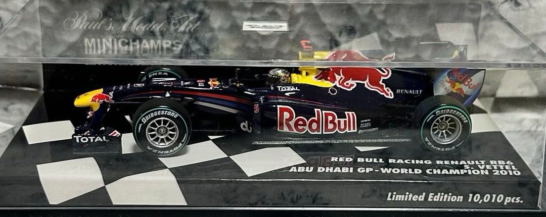 ミニチャンプス　1/43 レッドブル RB6 ベッテル 2010アブダビWC