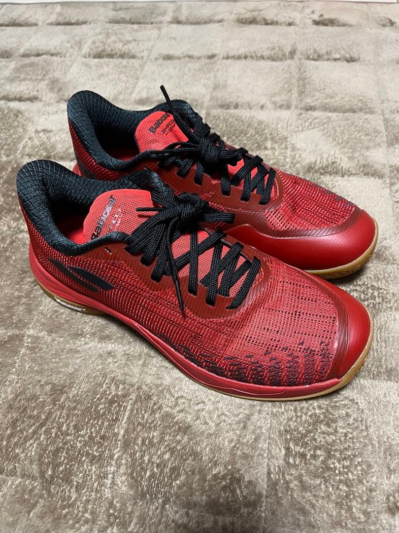 ［美品］BabolaT バボラ　赤色　バドミントンシューズ　26.0cm