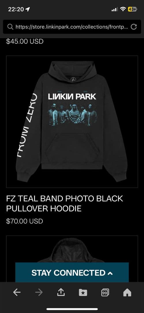 【定価16000円】LINKIN PARK パーカー 新品Lサイズ　フーディー