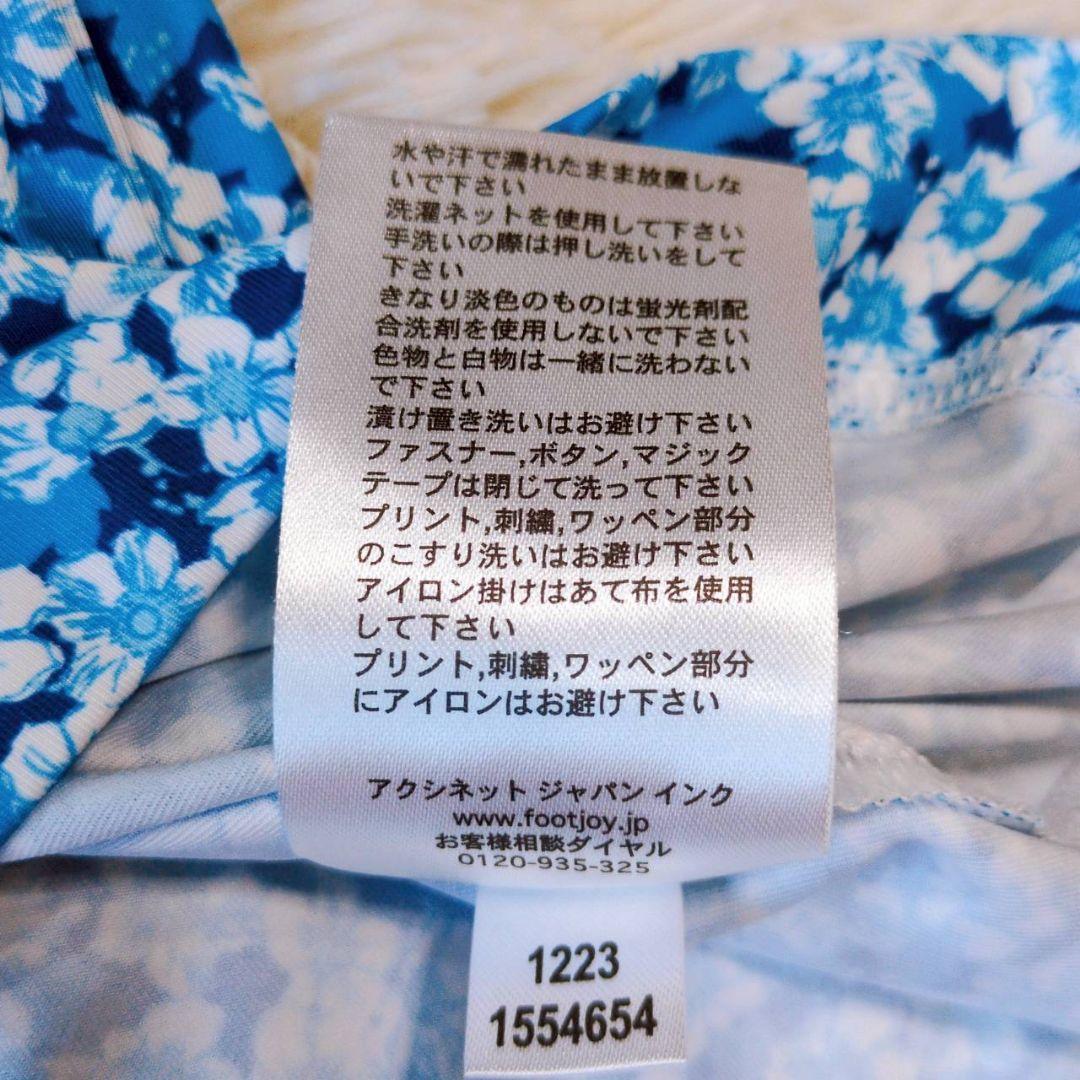 フットジョイ✨半袖ボタンダウンポロシャツ　サクラソウプリント　春色　ゴルフ　XL