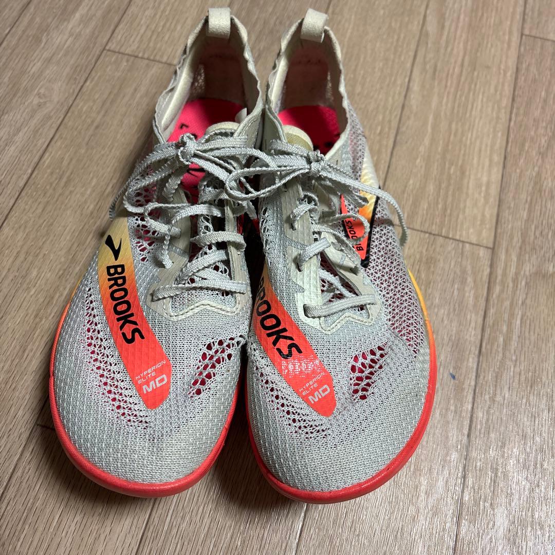 BROOKS MD スパイクシューズ グレー/オレンジ/ピンク　陸上　26.5