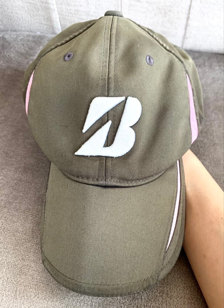 BRIDGESTONE GOLF ブリヂストン ゴルフ カーキ キャップ 帽子①