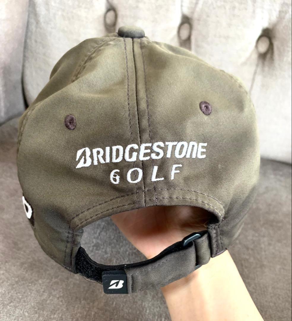BRIDGESTONE GOLF ブリヂストン ゴルフ カーキ キャップ 帽子①