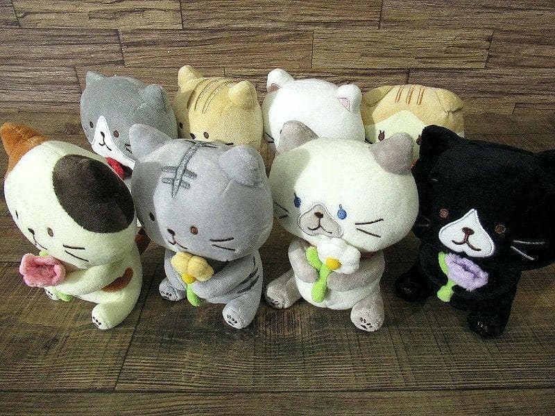 G② SN21 未使用 ふくふくにゃんこ フラワー おすわり マスコット 全8種