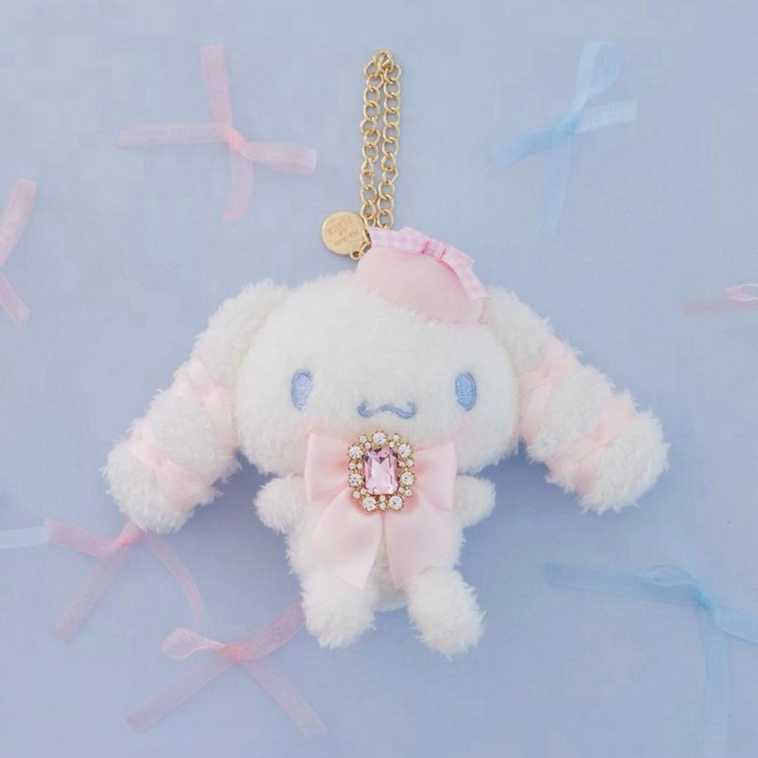 シナモロール ビジューリボンチャーム ピンク
