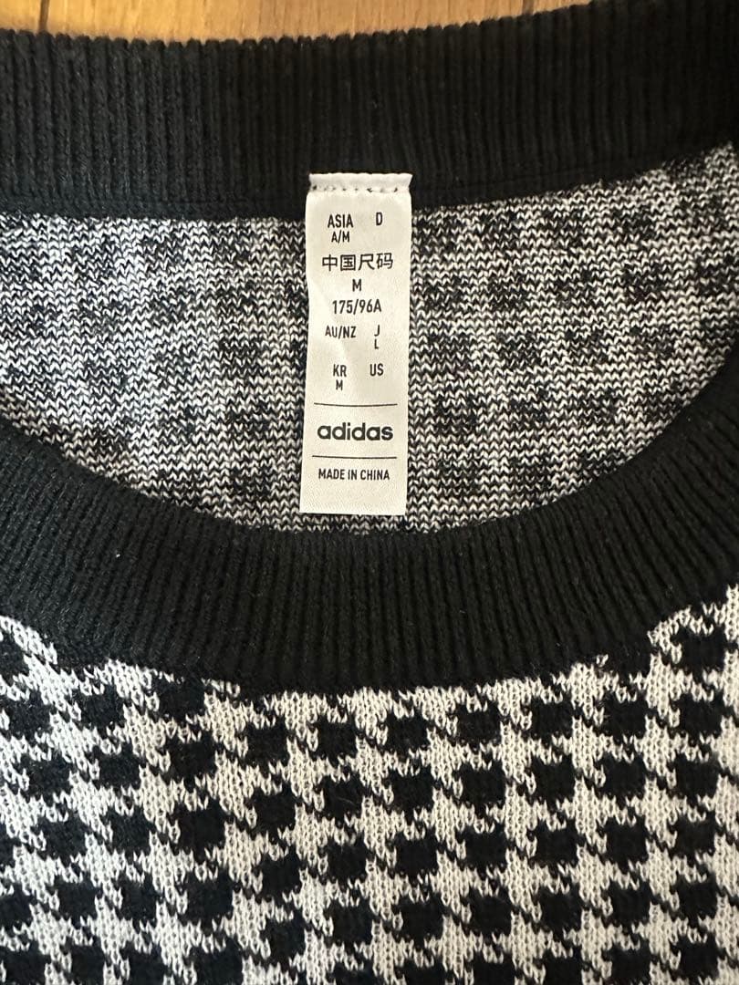 adidas アディダス　ゴルフPRIMEKNIT ハウンドトゥース セーター