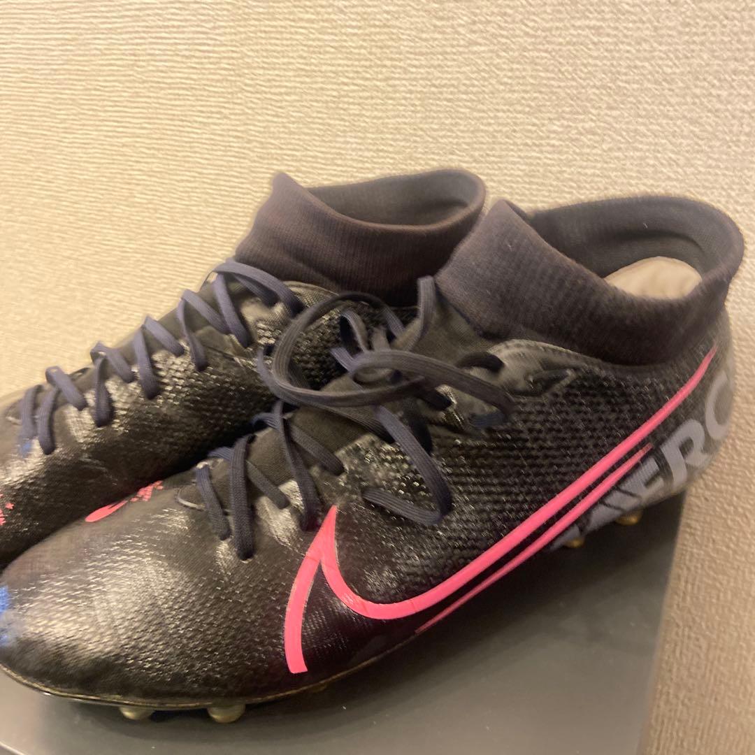 NIKE マーキュリアル　特注　名前入　ブラック　ピンク　27.5