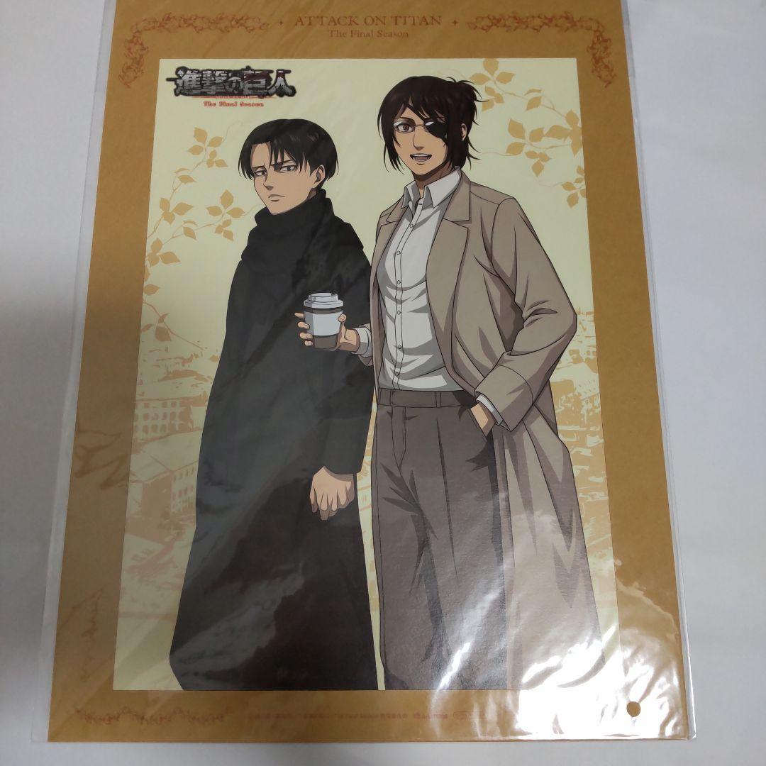 進撃の巨人☆Blu-ray アニメイト特典 アートボード リヴァイ ハンジ