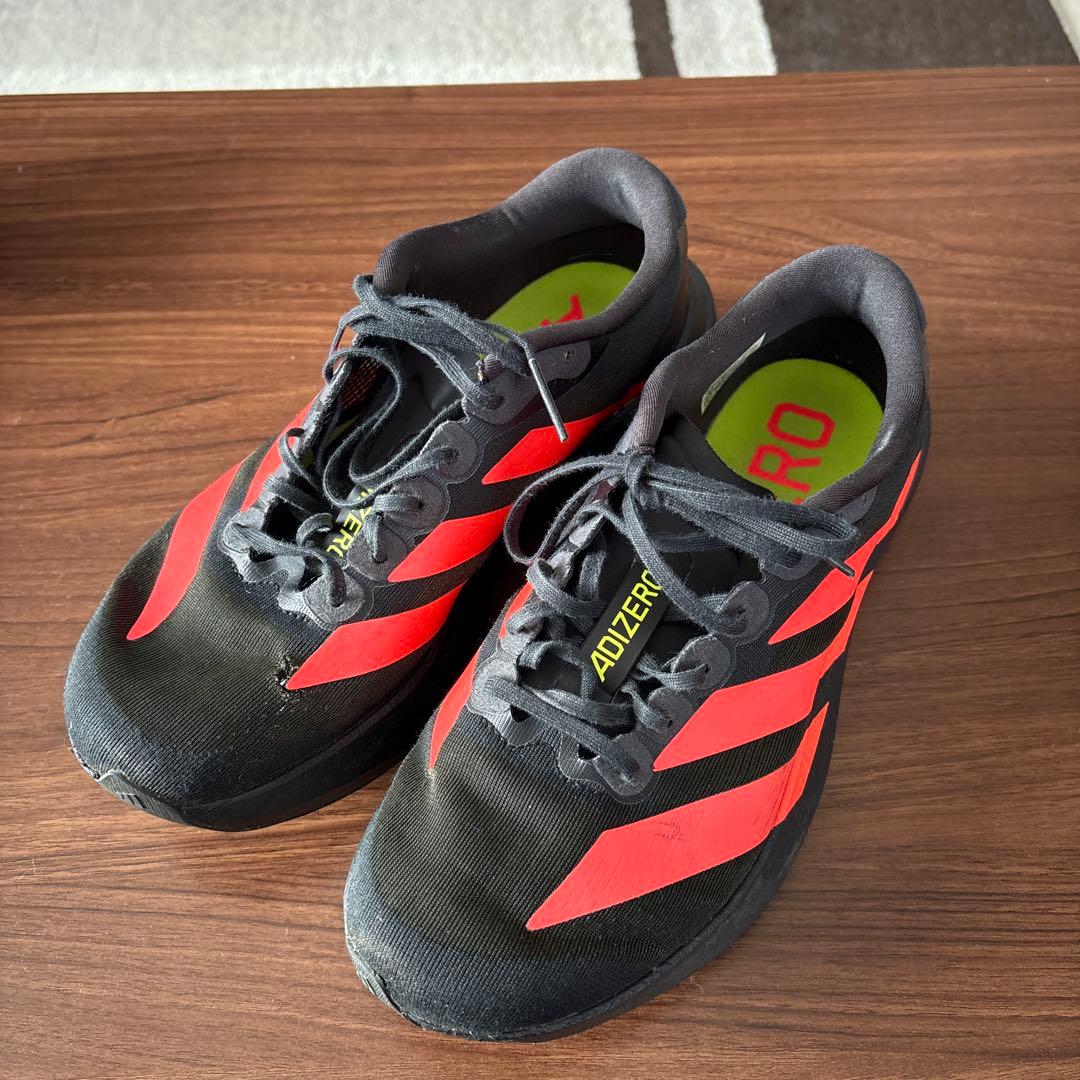 adidas ADIZERO EVO SLJP 25.5cmブラック/レッド
