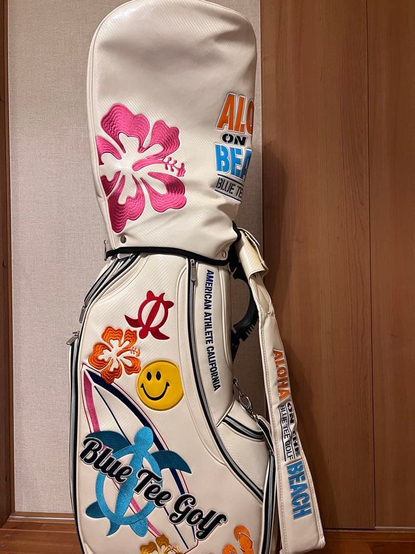 BLUETEEGOLF キャディバッグ ALOHAONTHEBEACH ハワイ柄