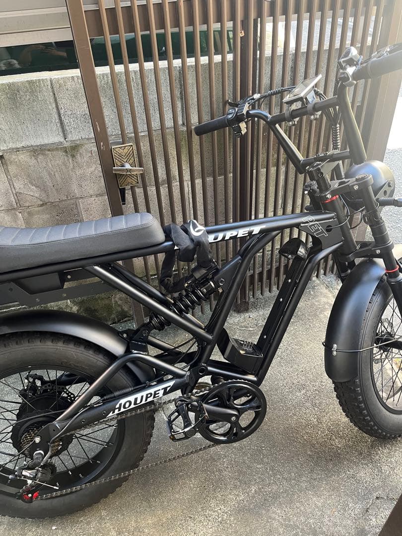 電動アシスト自転車 20インチ 極太タイヤ シマノ7ブラック 005