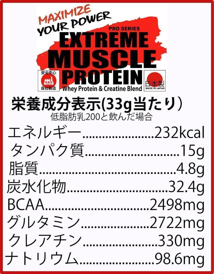 国産ホエイプロテイン 5kg クレアチン入り マイプロテック いちご味R