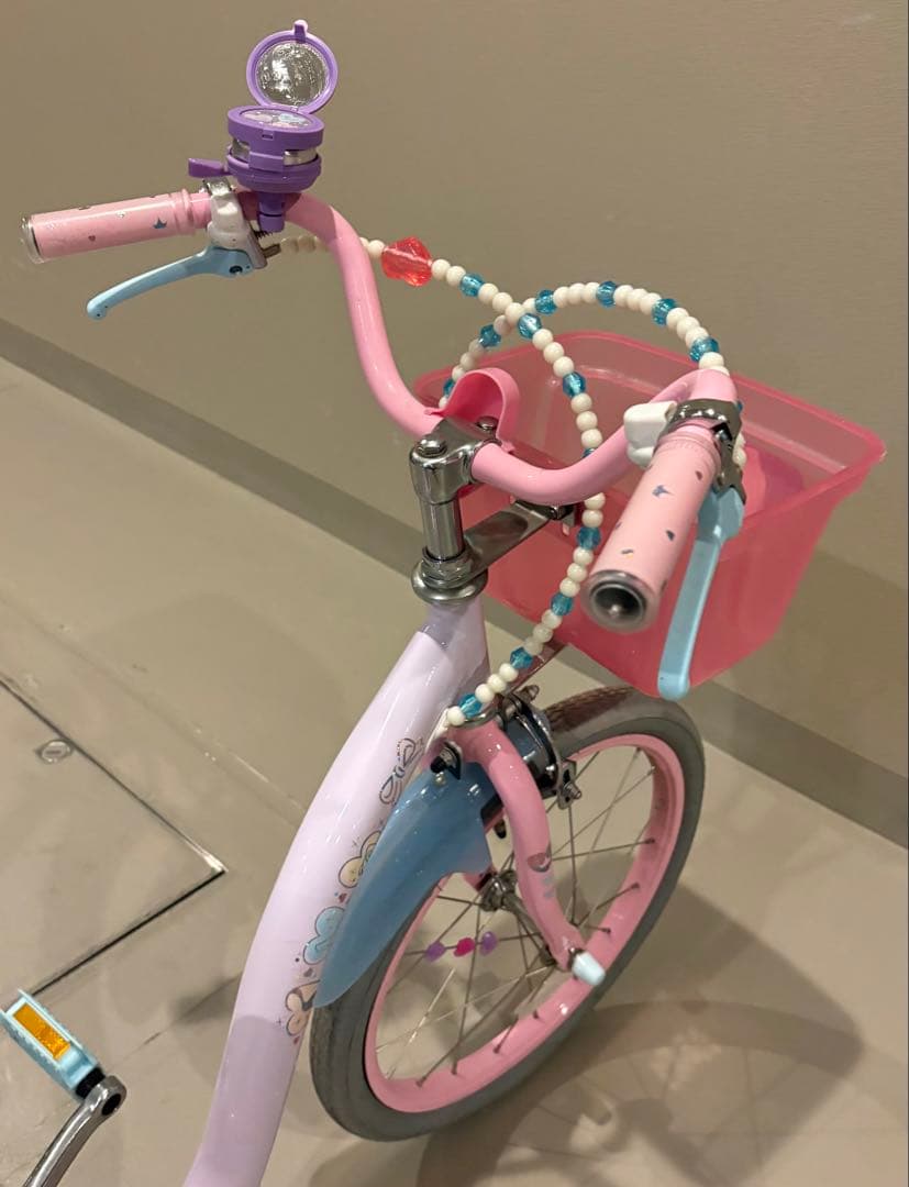 【美品】18インチ幼児用自転車 ピンク ディズニープリンセス