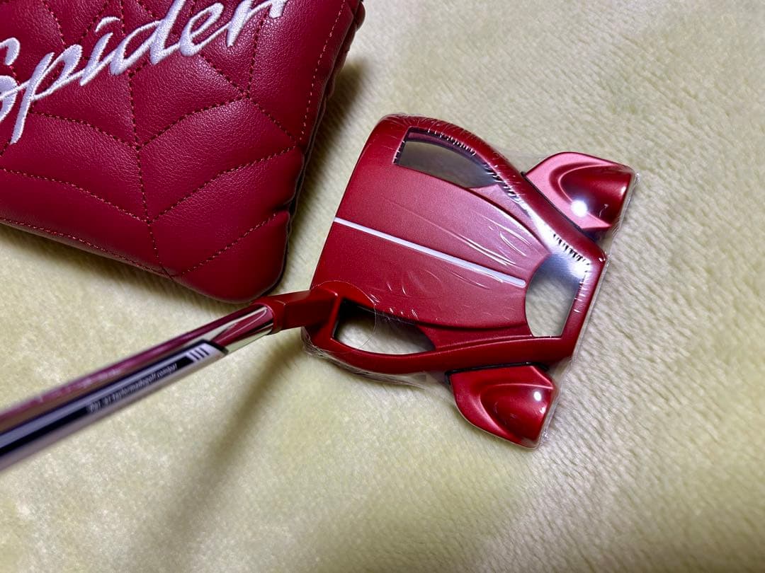 新品 スパイダーRed パター スモールスラント 33インチ カバー付き