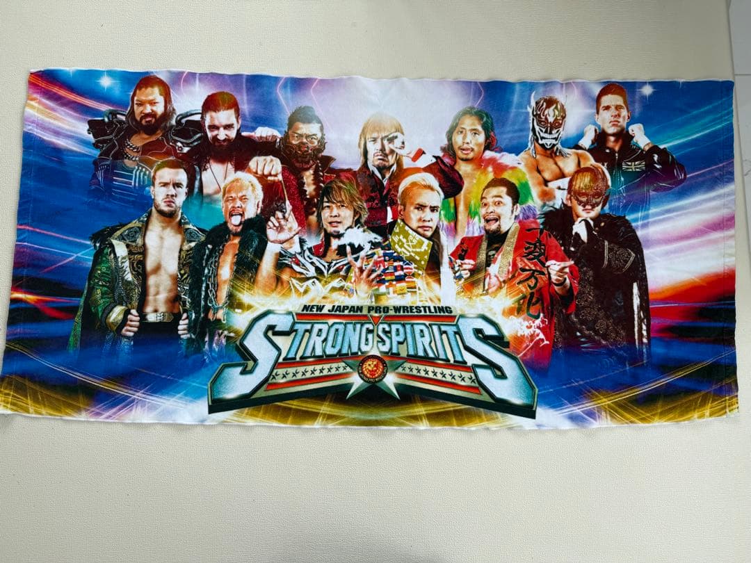 【非売品・未使用】AEW新日本プロレス STRONGSPIRITS バスタオル
