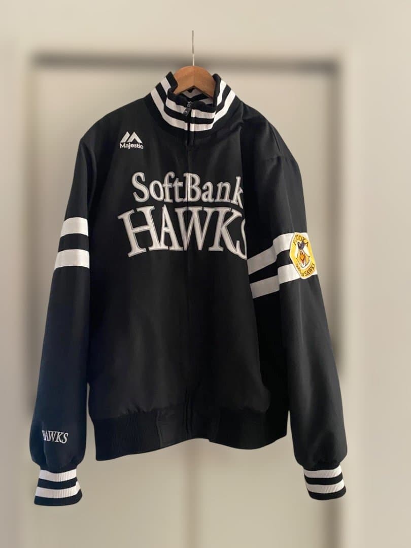 SoftBank Hawks ジップアップジャケット Lサイズ ブラック