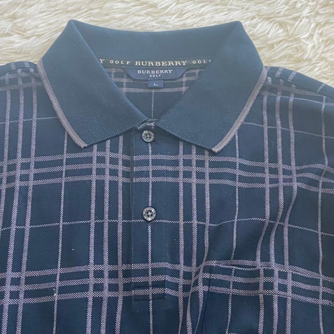 バーバリーゴルフ BURBERRY GOLF 刺繍ポロシャツ メンズ L ノバ