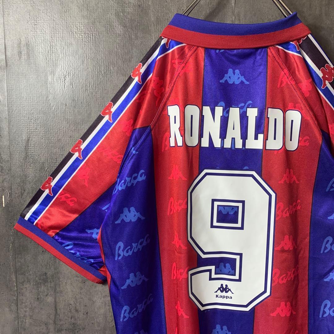 【★ロナウド】 カッパ バルセロナ 96/97 レトロユニフォーム 9番 2XL