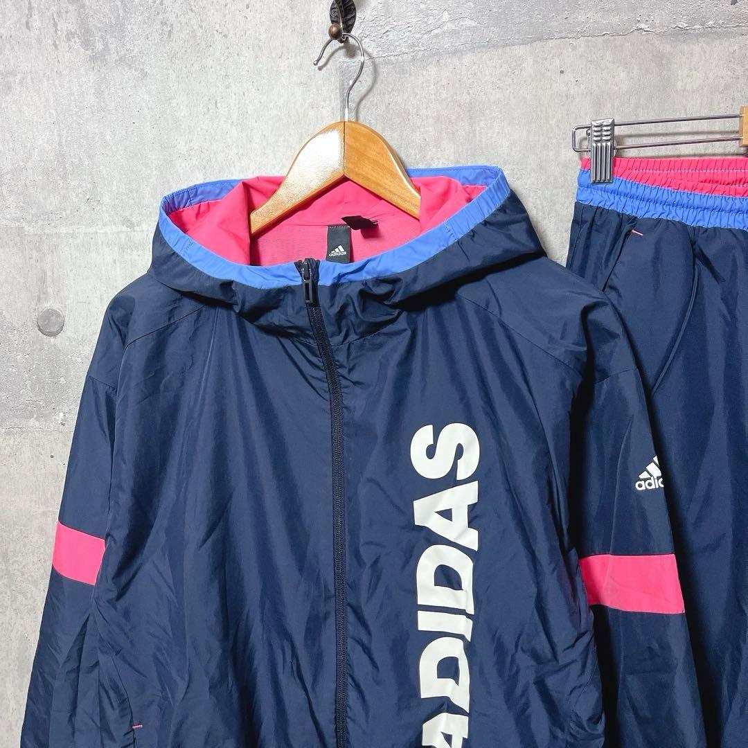 adidas ビッグサイズ ウインドブレーカーパンツセットアップ 上下セット