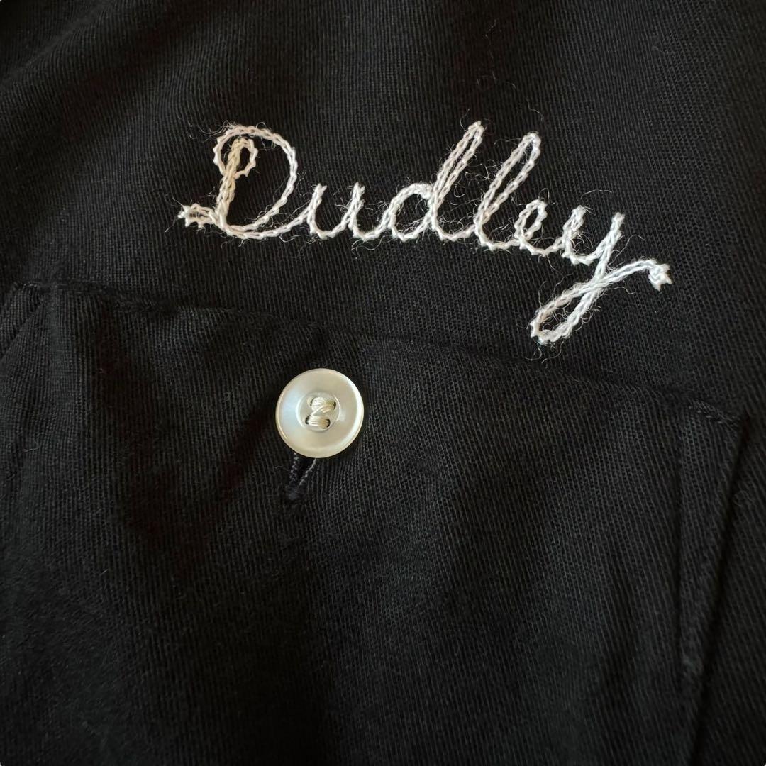 黒6段刺繍50s 60s King Louie レーヨン　ボーリングシャツL古