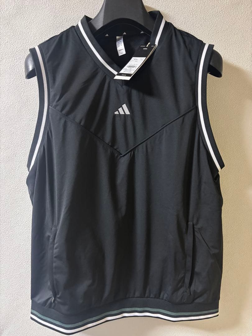 【新品・定価1.3万】アディダス ゴルフ フルジップ ベスト ブラック XL