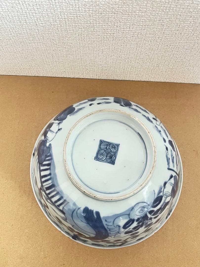 中国美術　清時代人物紋 茶碗 染付 鉢 時代物