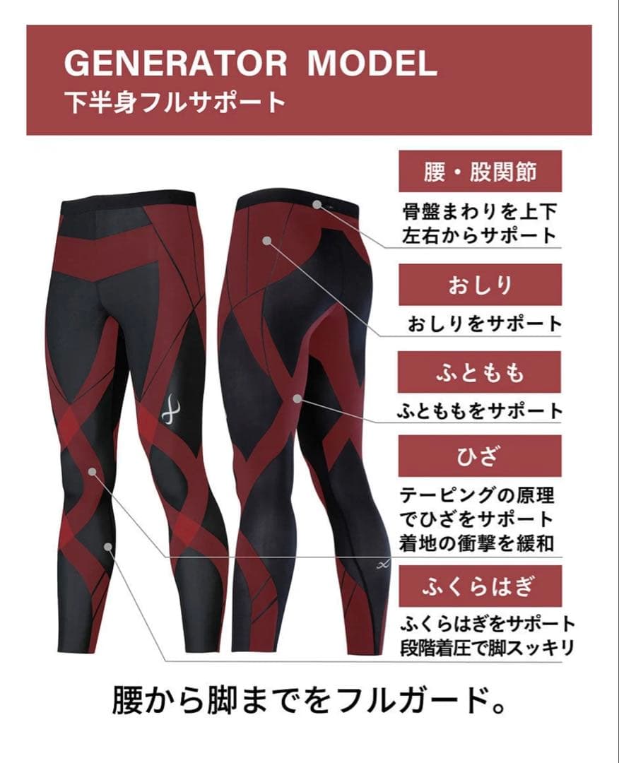 【3/1終了】CW-X スポーツタイツ HZY339 黒 レディースM
