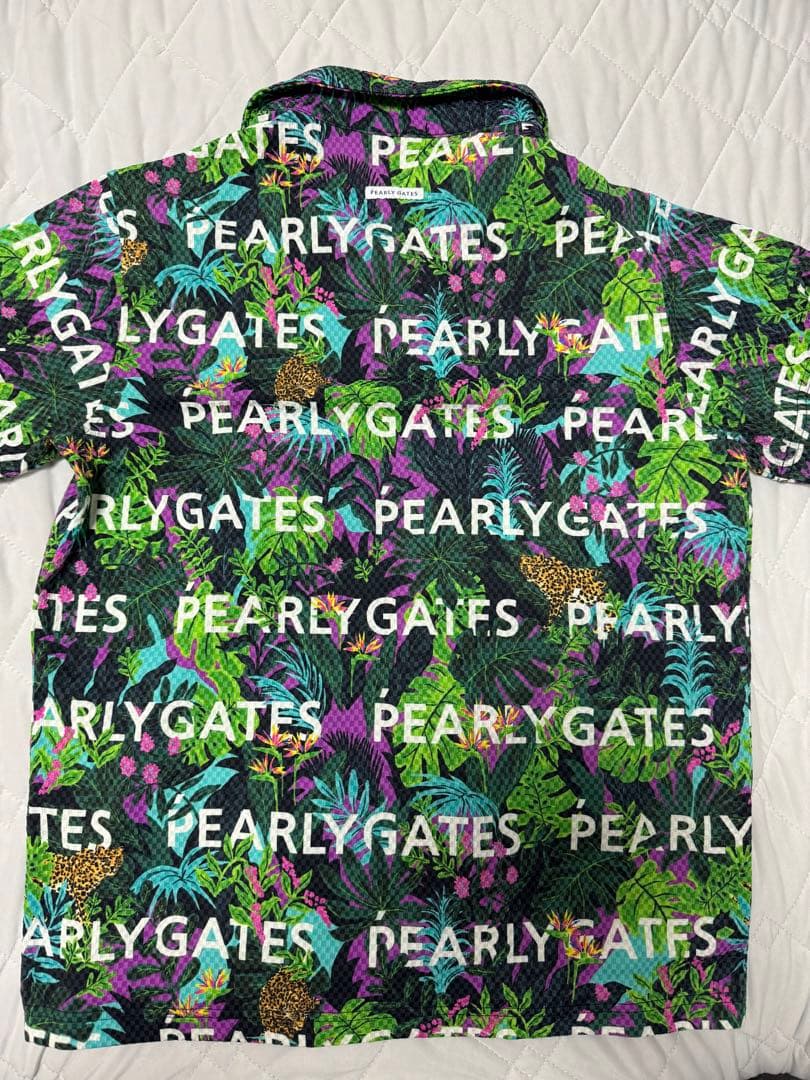PEARLY GATES トロピカル柄 半袖シャツ