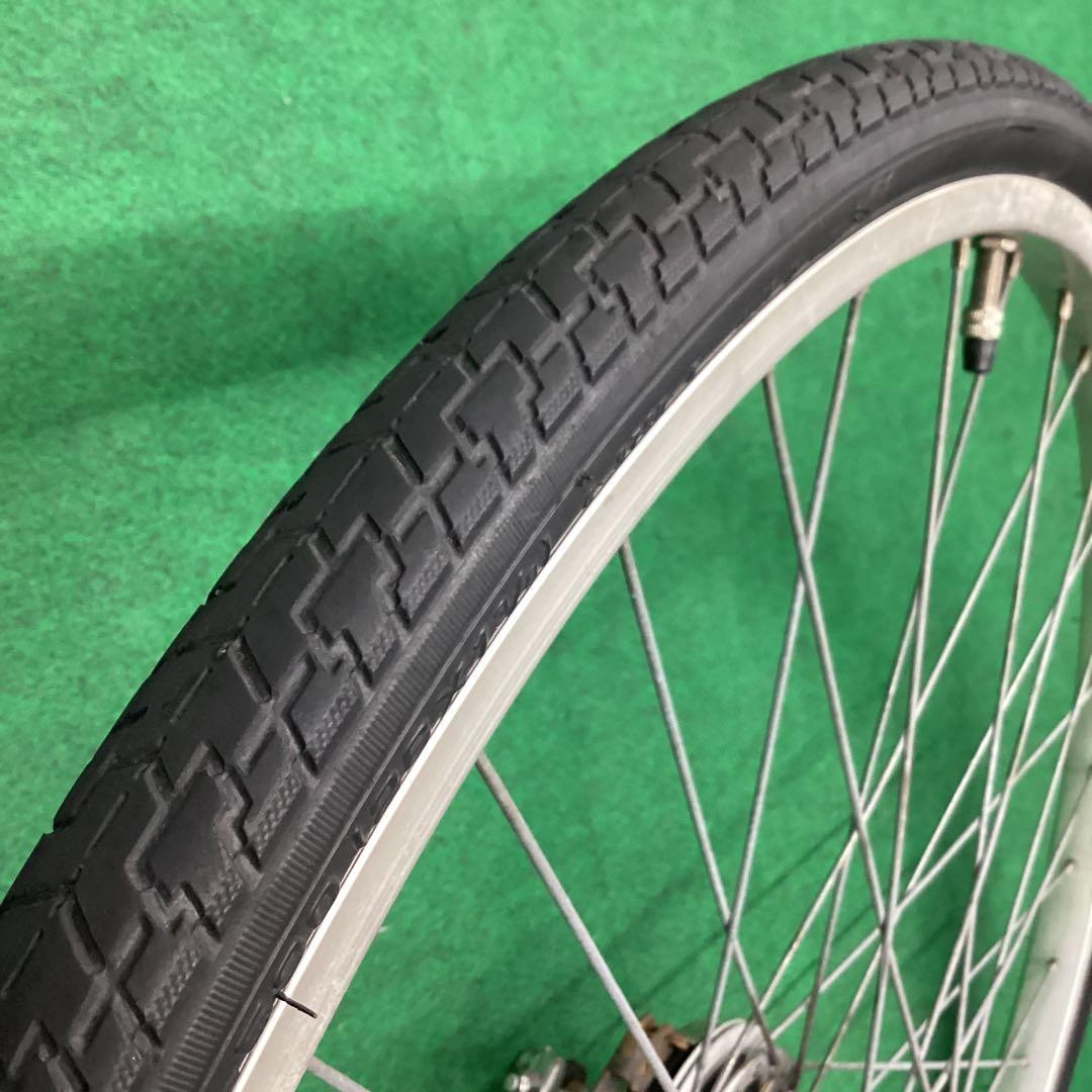 ステンレスリム　後輪 26x1-3/8 タイヤ付 内装3段 26インチ ローラー