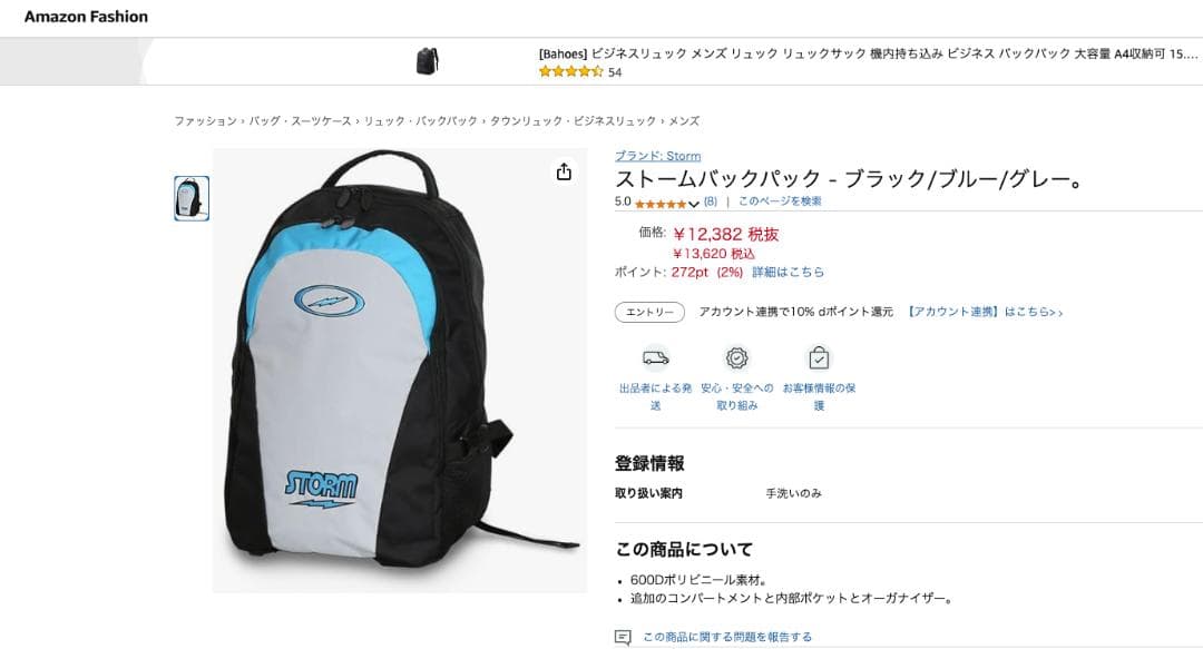 STORM バックパック 日本未発売