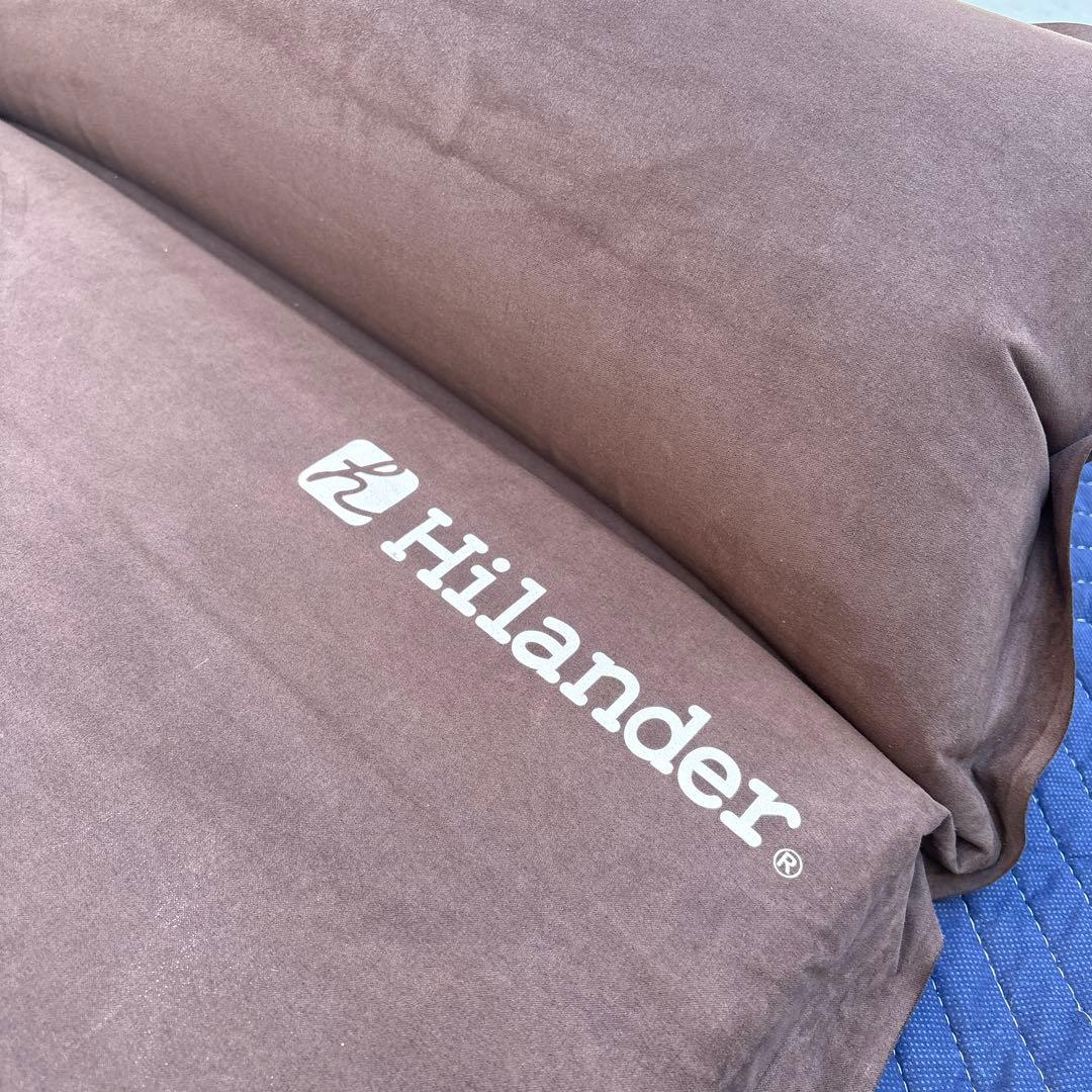 Hilander インフレーターマット　ブラウン＋枕、収納袋つき