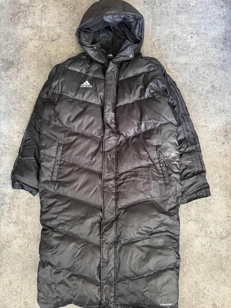 HRTE様　adidas CLIMAPROOF 肉厚　ダウン　ベンチコート　黒