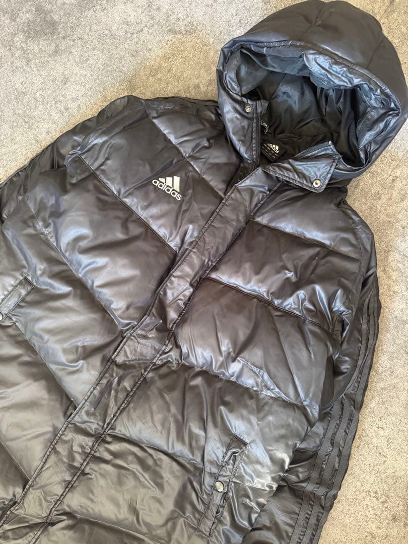 HRTE様　adidas CLIMAPROOF 肉厚　ダウン　ベンチコート　黒