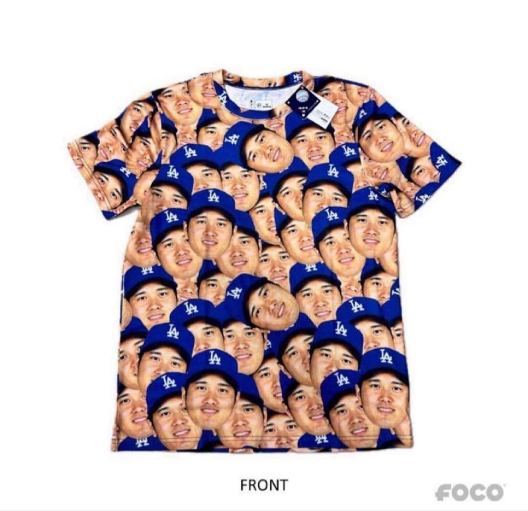 新品　SHOHEI OHTANI 顔だらけ　Tシャツ 大谷翔平 ドジャース　L