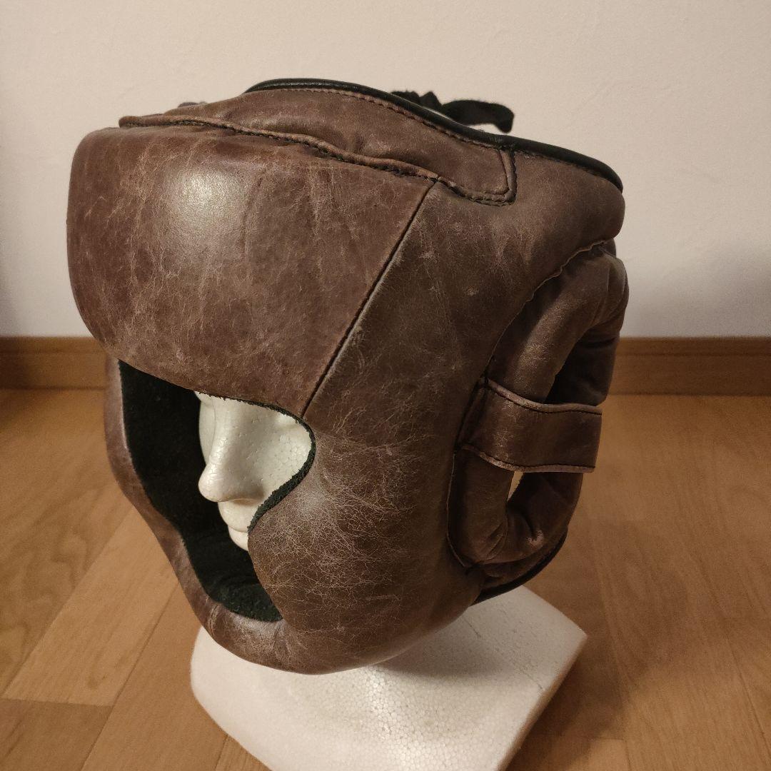 HAYABUSA 隼 本革 レザー ボクシング MMA ヘッドギア ブラウン