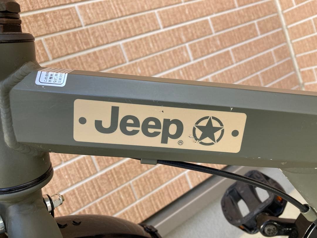 【送料込み】　Jeep 16インチ キッズ自転車 オリーブグリーン　補助輪付き