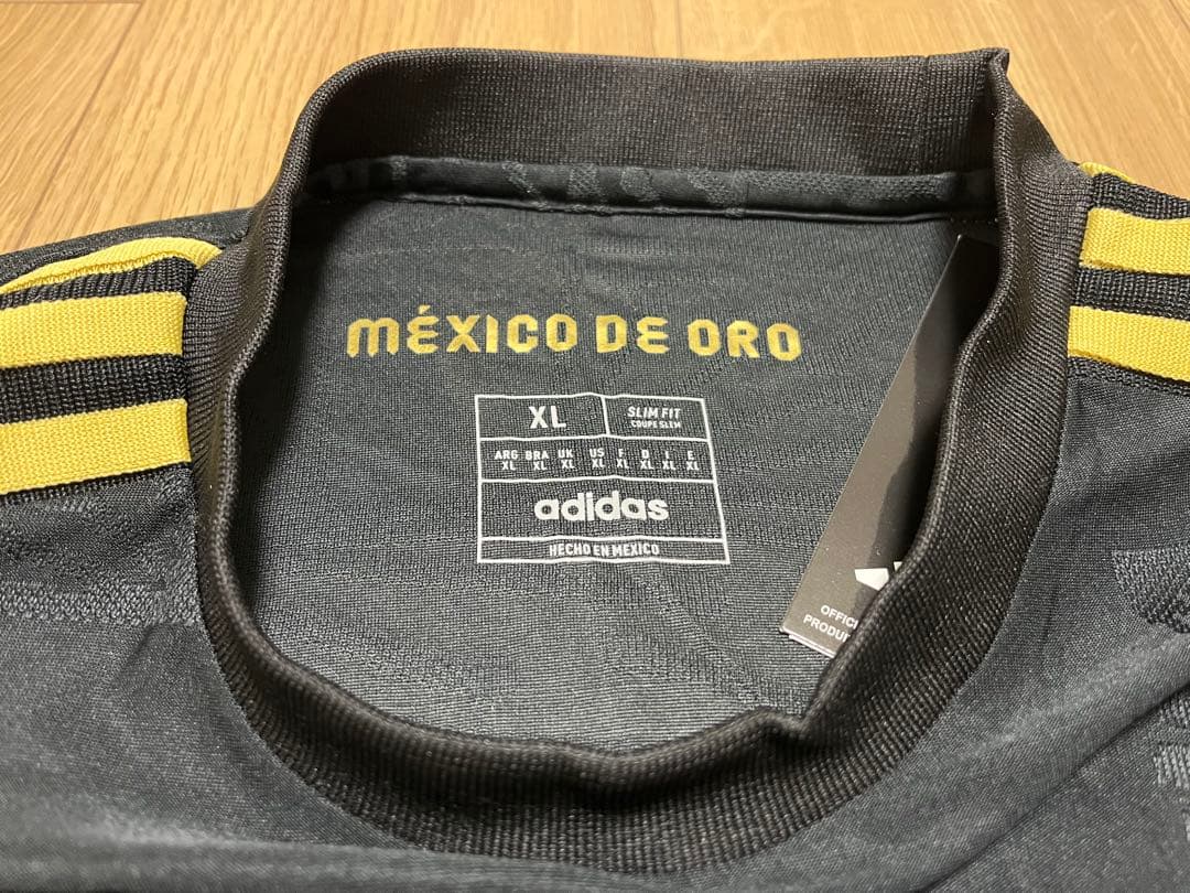 【半袖XL】㉗2025 メキシコ代表 ゴールド＋ブラック ユニフォーム