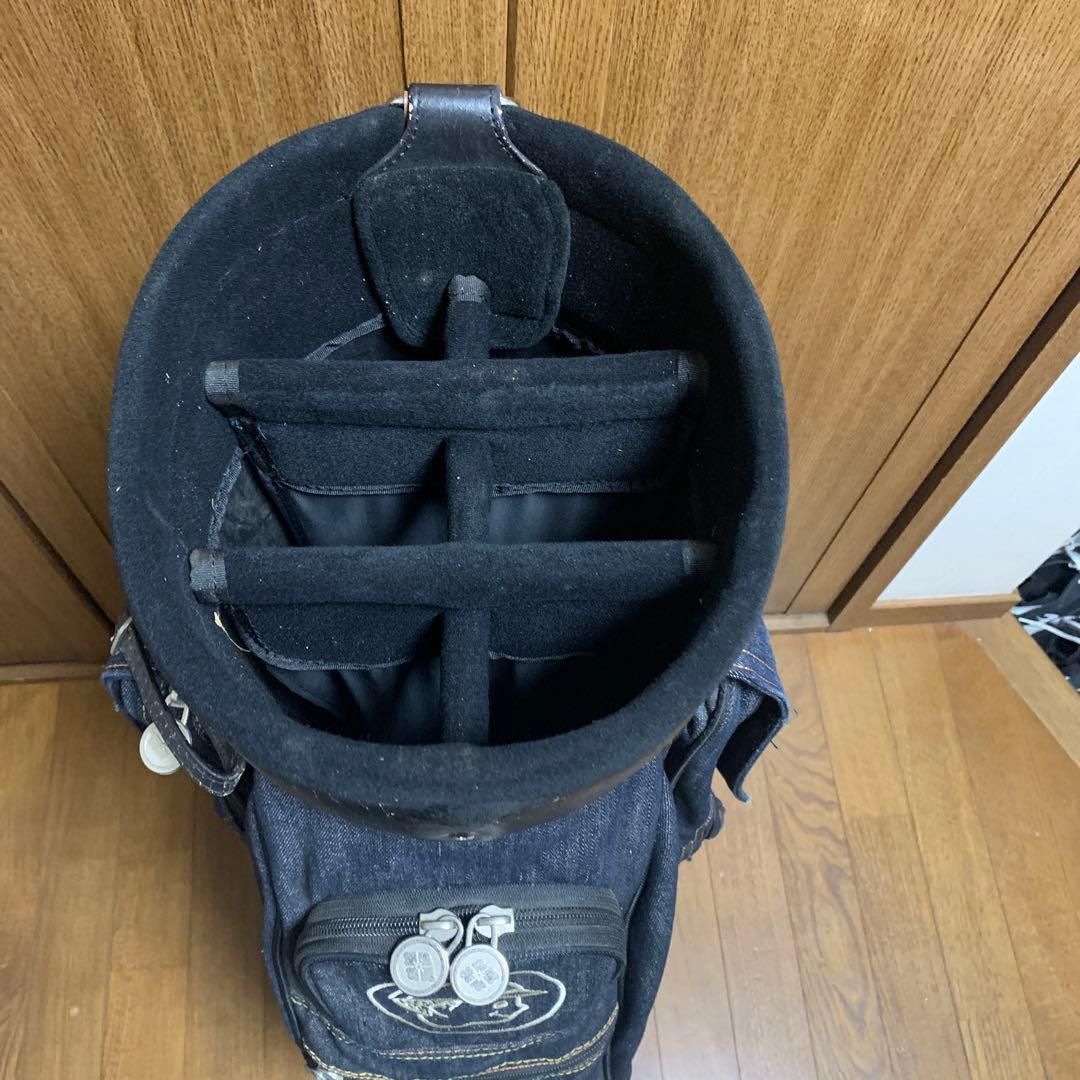 【希少】EVISU ブラック　デニム キャディバッグ　10インチ