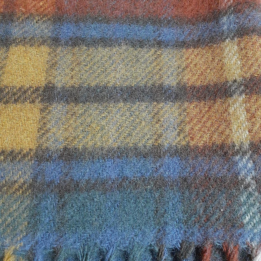 TWEEDMILL ツイードミル チェック柄 大判ストール ウール100%
