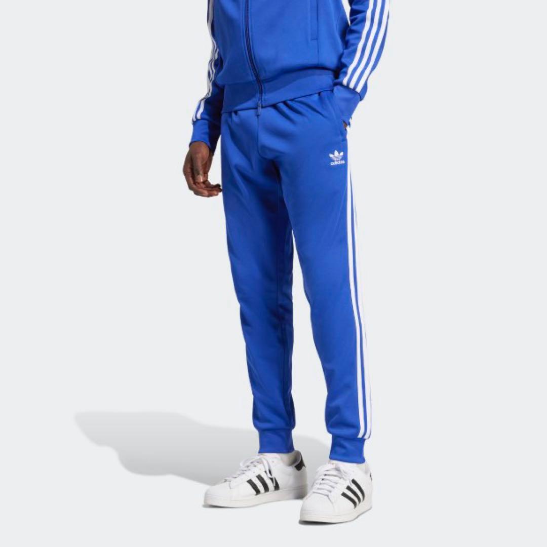 美品adidas トラックパンツ トレフォイル 刺繍ロゴ